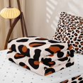 thumbnail image 5 of Erosebridal Cream Leopard Animal Print Zipper Queen Comforter Set with Fitted Sheet and 2 Pillowcases for Girls, Fashion Polkadot Zipper Bedding Set, Reversible, 4-Piece, 5 of 7