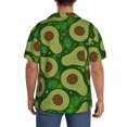 thumbnail image 6 of Picia Big Colorful Avocados Men's Linen Shirts Short Sleeve Cuban Beach Shirts Casual Shirts Button Down Shirt for Men Beach Summer Wedding Shirt-3X-Large, 6 of 7