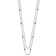 thumbnail image 2 of Chisel Stainless Steel Polished 2-Strand Purple Crystal Beaded 16 inch with 1 inch Extension Necklace, 2 of 4