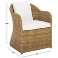 thumbnail image 2 of Safavieh Melbourne Wood and AluminumWicker Outdoor Dining Chair in Natural/White, 2 of 11