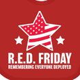 thumbnail image 4 of Inktastic Red Friday Remembering Everyone Deployed with Red American Flag Boys or Girls Baby Bib, 4 of 4