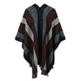 thumbnail image 2 of Aoochasliy Winter Scarfs Women's Autumn Winter Striped Color Plaid Shawl Ladies Cloak Shawl Tops, 2 of 4