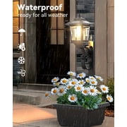 2 in 1 Solar Lamp Post Light with Planter, Waterproof Solar Planter Lights - Wall Mount or Freestanding, Decorative Outdoor Planters for Garden Patio, Front Porch