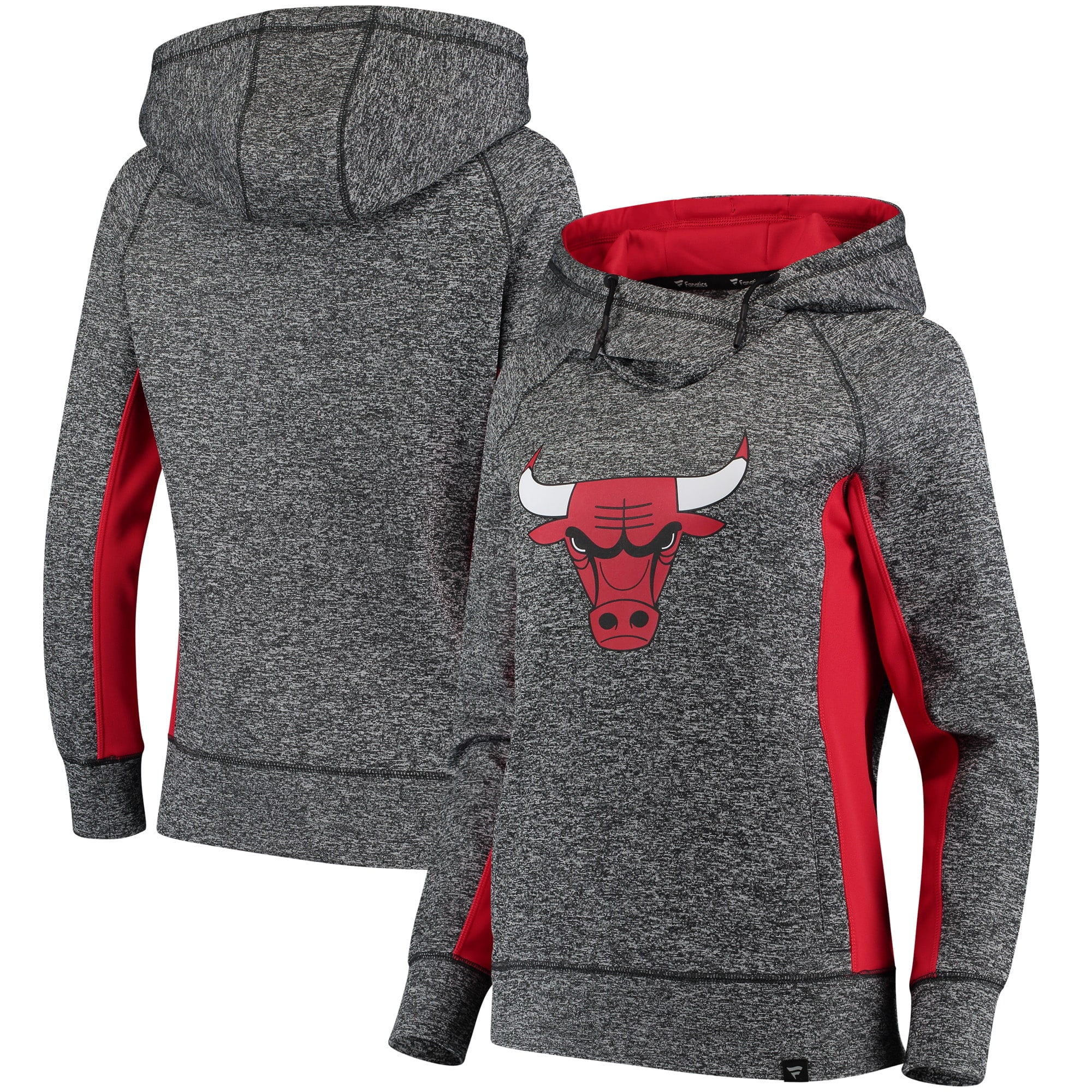 Fanatics - Chicago Bulls Fanatics Branded Women's Static Pullover Hoodie - Heathered Charcoal 