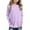 1-Purple1223, variant on WOYY Girls Long Sleeve T-Shirt with Pocket Casual Solid Color Round Neck T Shirt, Sizes 4-14