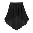 thumbnail image 5 of Raenseen Kids Girls Classic Lyrical Skirts High-Low Chiffon Ballet Dance Costume Mesh Tulle Tutu Black 10, 5 of 8