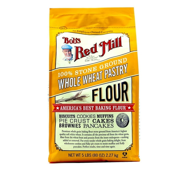 Bob's Red Mill Pastry Flour Whole Wheat 5 lb 2 Pack