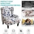 thumbnail image 5 of CJC Wingback Chair Cover, 2 Piece Wing Chair Slipcovers, Stretch Armchair Sofa Covers, Orchid, 5 of 9