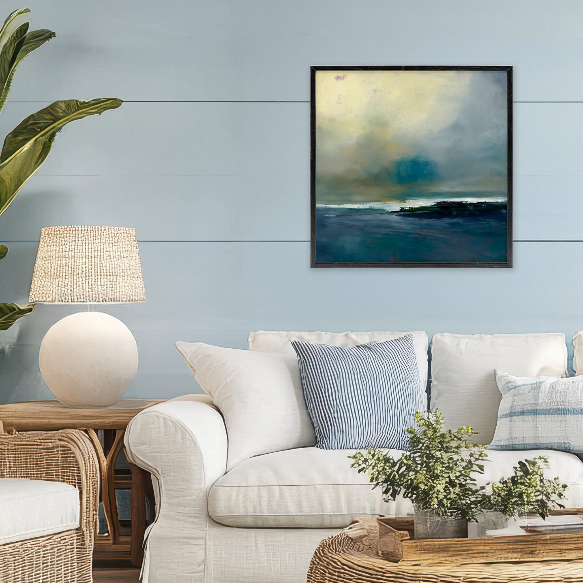 Stupell Industries Channeling Calm Horizon Black Framed Giclee Art, design by Patrick Dennis
