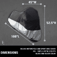 thumbnail image 3 of Covered Living High Quality Heavy Duty Motorcycle cover (XXL). Includes cable & lock. Fits up to 108" length Large cruiser, Tourer, Chopper, 3 of 10