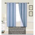 thumbnail image 3 of Gorgeous Home Linen 1-Piece Thermal Lined Blackout Window Curtain Silver Grommets (Slate, 63" Length ) K34, 3 of 5