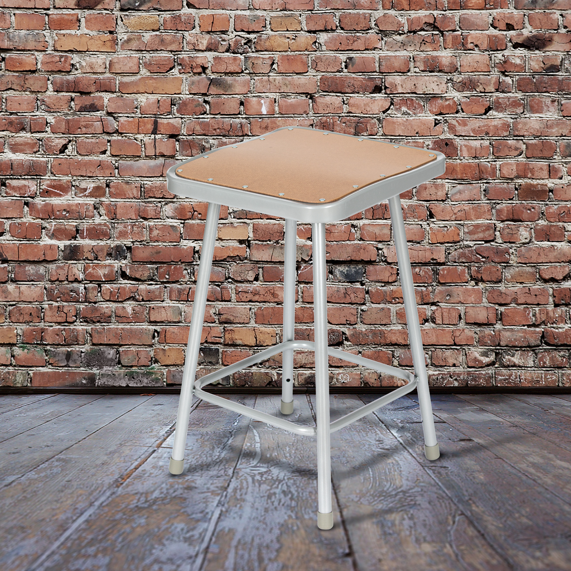 Clint 24" Stool, Grey, Pack of 2