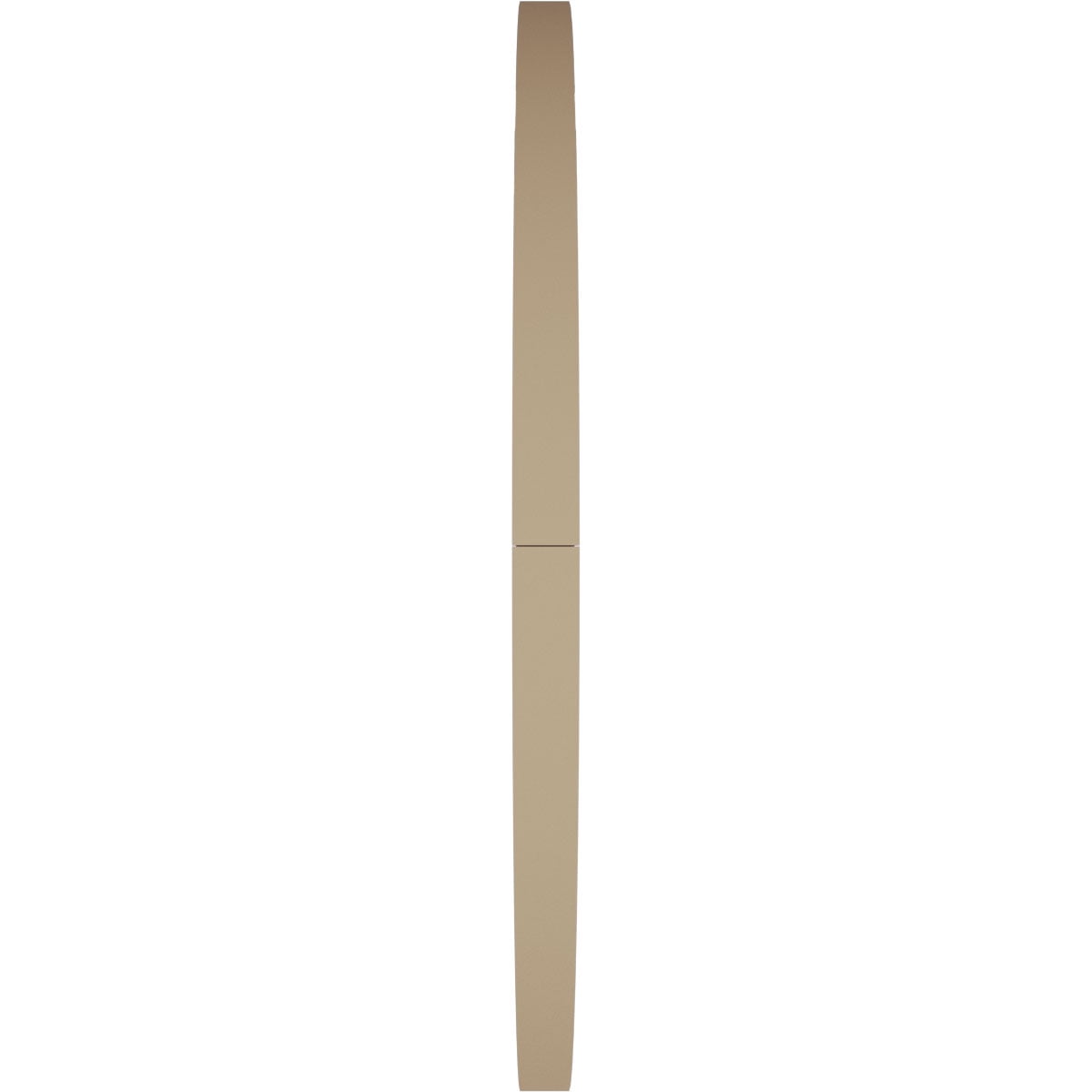 Ekena Millwork 33"W x 33"H Timberthane Riverwood Round Faux Wood Non-Functional Gable Vent, Primed Tan