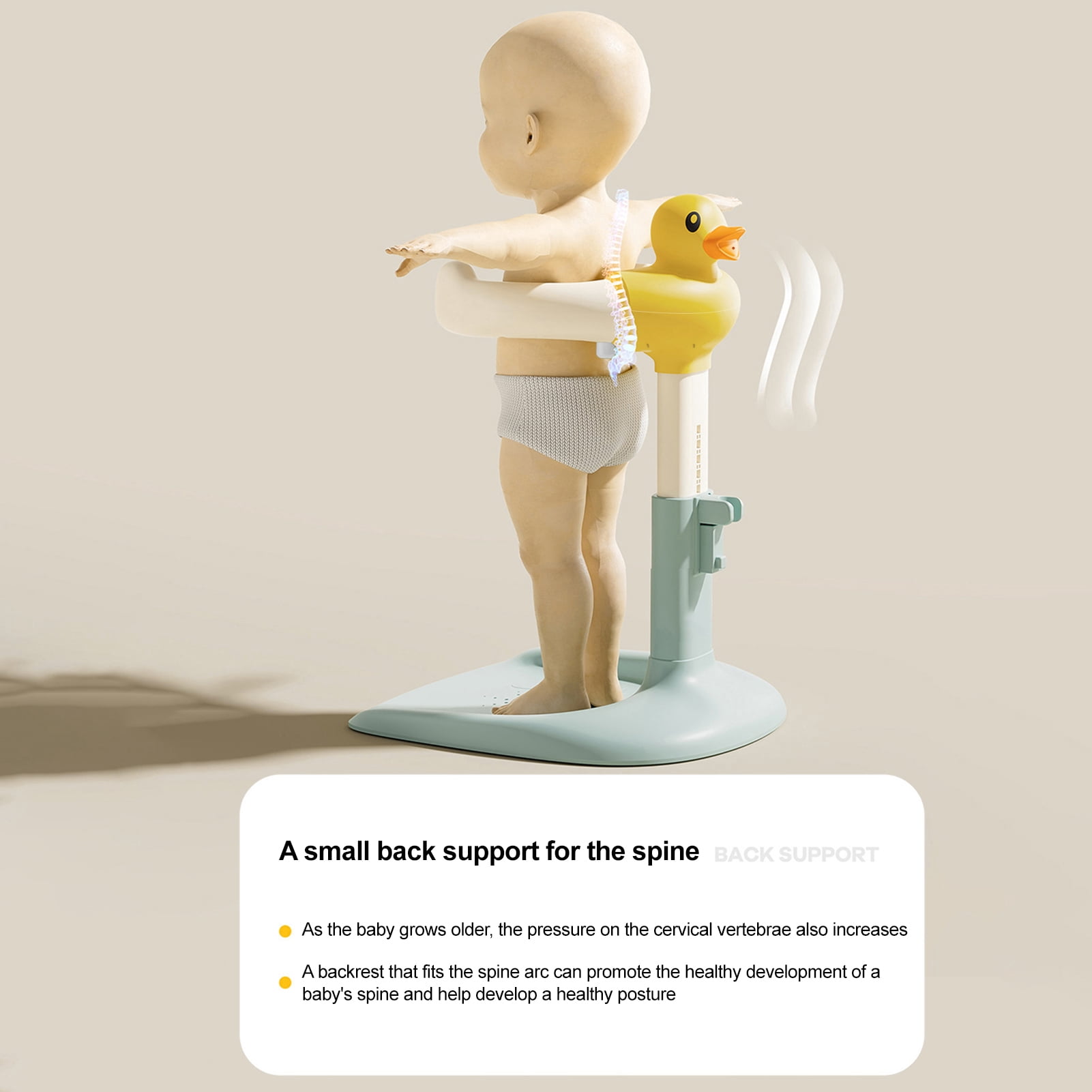 Baby Shower Rack Height Width Adjustable Anti-Slip Base Baby Bath Rack Duck Design Portable Toddler Bath Stand