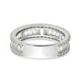 thumbnail image 5 of 14K White Gold Wedding Diamond Baguette Round Ring Band, Size 7, 5 of 7