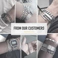 thumbnail image 4 of 3-11mm Men's Bracelets Stainless Steel Curb Cuban Link Chain Black Gold Color Silver Color Bracelet For Women Jewelry KBM03 GC, 4 of 6