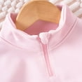 thumbnail image 5 of Auroural toddler Girl Clothes 5T Sets Boys' And Girls' Fall/Winter Solid Color Stand Up Hoodie Set With Velvet Zipper Large Pocket Casual Long Sleeve Sports Leg Tight Pants Two Piece Set Pink 5 Years, 5 of 7