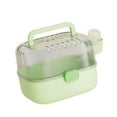 thumbnail image 1 of Estuche de transporte para jaula de hámster, cubierta transparente, hábitat para hámster con botella de agua para jerbos, ratones, conejos, petauros Verde, 1 of 8