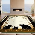 thumbnail image 2 of Design&I 8'x10' Ultra Soft Area Rug, Cabin Woodland Sunset Cub Wildlife Border Bathroom Medieval Print None Fluffy Washable Non Shedding for Bedroom Living Room Under Sectional, 2 of 7