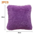 thumbnail image 2 of Funda de almohada de felpa, funda de almohada suave y cómoda de color sólido, 2 uds., 2 of 5