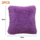 thumbnail image 2 of Funda de almohada de felpa, funda de almohada suave y cómoda de color sólido, 2 uds., 2 of 5