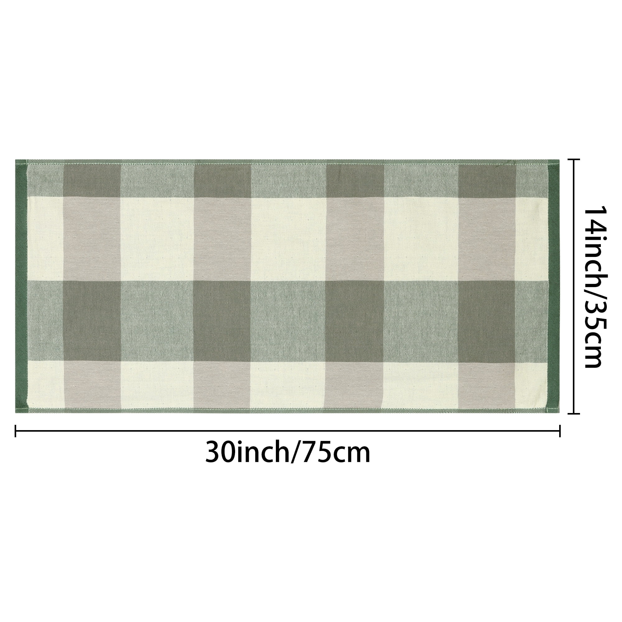 Unique Bargains Bathroom Hand Towels Quick Drying Kitchen Towel Sets 14" x 30" Green 4pk