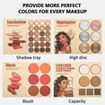 thumbnail image 4 of 24-Color Eyeshadow 5-Layer Book-Style Makeup With 67 Pro Shades All One Eyeshadow Blush HighlighterMulti-functional Beauty Beauty Makeup Book, 4 of 9