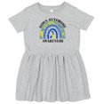 thumbnail image 3 of Inktastic Down Syndrome Awareness Blue and Yellow Rainbowt Girls Toddler Dress, 3 of 5
