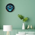 thumbnail image 4 of 12 Inch Wall Clock Battery Operated Silent Clock Decorative for Office, Kitchen, Outdoor, Living Room，Blue Dragon Black Abstract Painting, 4 of 5