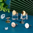 thumbnail image 2 of 3 Pairs 3 Colors Stainless Steel Cufflinks for Men Flat Round Smooth Cufflinks Shirt Suit Button Golden Cufflinks for Wedding Business Graduation Jewelry Gift, 2 of 6