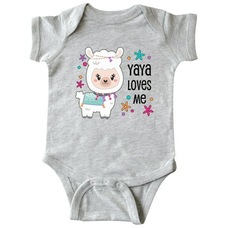 

Inktastic Yaya Loves Me- cute and happy llama Gift Baby Boy or Baby Girl Bodysuit