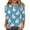 Blue #106, variant on Easter Womens Tshirts Funny 3/4 Sleeve Eggs Tshirt Bunny Floral Spring Blouses Plus Size Cute Crew Neck Clothing Watermelon Red M
