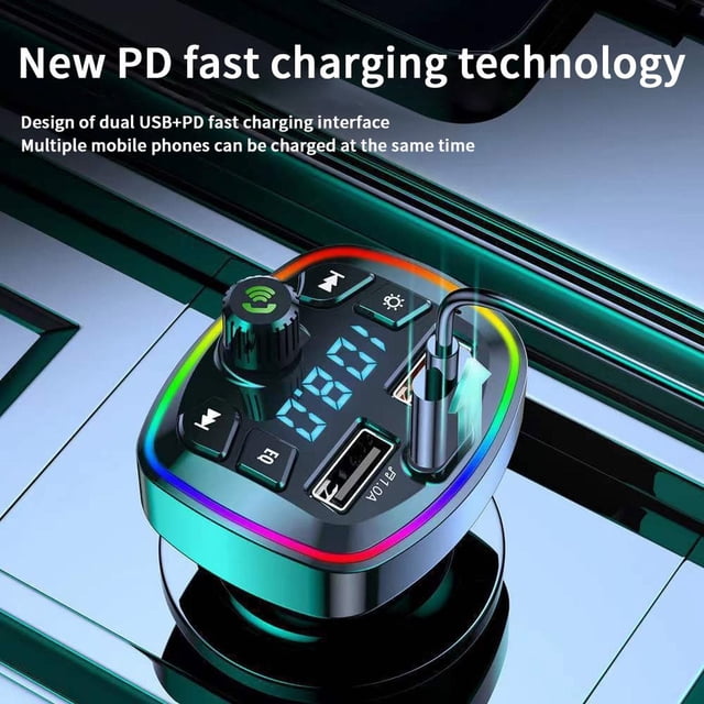Oliegs Heated Blanket Car FM Transmitter MP3 Modulator Player Wireless Hands Audio Receiver USB Fast Charger Chocolate