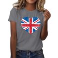 thumbnail image 2 of Fiudx Ofertas y Liquidaciones Blusa de Mujer Lisa Casual Manga Corta Moda Cuello Redondo Tops Regulares, 2 of 4