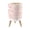 Color 3, variant on Small Trash Can with Lid Pink Floral Paisley Seamless White Botanical Leaves Vintage Decorative 1.8 Gallon Dog Proof Trash Can Round Garbage Can Waste Bin Wastebasket for Nursery Bedroom Living Room