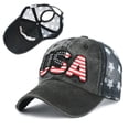 thumbnail image 6 of yuqude American Tribute Cap Unisex Classic Low Crown Adjustable Hat, Plain Washed Cotton Dad Cap for Golf & Casual Wear Black,One Size, 6 of 9