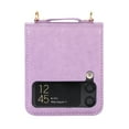 thumbnail image 5 of TECH CIRCLE Galaxy Z Flip 4 Case, Z Flip 4 Wallet Case, PU Leather Carrying Shoulder Strap Cards Holder Wallet Cover Shockproof Protective Wallet Case for Samsung Galaxy Z Flip 4 2022 - Purple, 5 of 6