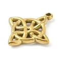 thumbnail image 2 of 304 Stainless Steel Pendants Knot Charm Golden 34.5x30.5x5mm Hole: 2.6mm, 2 of 3