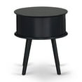 thumbnail image 2 of Gordon Round Night Stand End Table With Drawer in Navy Blue Finish, 2 of 4