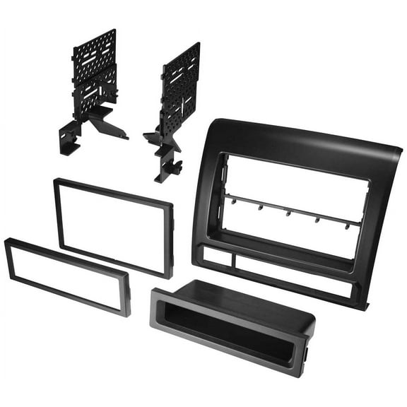 American International TOYK973 Dash Installation Kit for 2012–2015 Toyota Tacoma Double DIN Car Stereo Mount Kit Satin Black w/ Trim Panel & Brackets