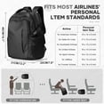 thumbnail image 2 of SYCNB Waterproof Lightweight Travel Backpack for Women, Laptop Backpack with Charging Port for College Student, Airline-Approved Carry On Backpack, Personal Item Travel Bag with Shoe Pouch Black, 2 of 8