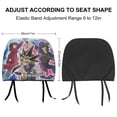 thumbnail image 2 of Yu-Gi-Oh Film Car Headrest Cover Decor Vehicles Seat Pillow Cover Protector Accessories Auto Front/Rear Seats Head Rest Cover Universal Fit Most Cars Sedan SUV Van, 2 of 7