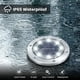 thumbnail image 4 of Paquete de 4 luces LED solares para jardín, luz blanca fría de 6000 K, resistente al agua IP65, foco empotrado para iluminación de suelo en exteriores, 4 of 5