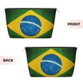 thumbnail image 2 of Brazilian Flag Travel Handbag Leather Purse Organizer Tidy Bag Purse Toiletry Clutch For Women, 2 of 7
