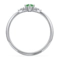thumbnail image 4 of Birthstone Oval Ring with Shoulder Accents - Emerald (May), 4 of 5