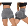 thumbnail image 5 of Yanyanz Yogalicious Leggings for Women, Women's Shorts Athletic Booty Shorts Yoga Shorts Gym Shorts Tummy Biker Shorts Grey XL, 5 of 8