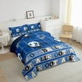 thumbnail image 4 of Feelyou Retro Soccer Sports Bedding Comforter Set, Est Sleep Rugby Football Twin Comforter Sets, Blue Cartoon Ball Reversible Bedding Set, Breathable Home Decor, 2 Pieces, 4 of 9