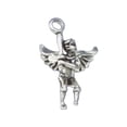 thumbnail image 1 of Sterling Silver 24" 1.2mm Box Chain 3D Angel Wings Holding Baseball Bat Pendant Necklace, 1 of 2