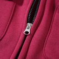 thumbnail image 6 of PMVFHDE Hoodies for Men Winter with Pockets Solid Color Casual Drawstring Full Zip Hooded Sweatshirt Jacket Red,M, 6 of 8