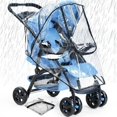 thumbnail image 1 of Universal Stroller Rain Cover, Front Opening Rain Cover in Clear PVC Waterproof Windproof Weather Protector, 1 of 4